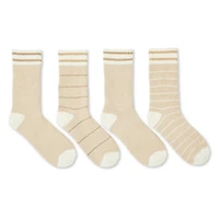 Athletic Works Women's Crew Socks 4-Pack, Sizes 4-10