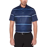 Ben Hogan Men's Performance short Sleeve Printed Stacked Ombre Polo Shirt
