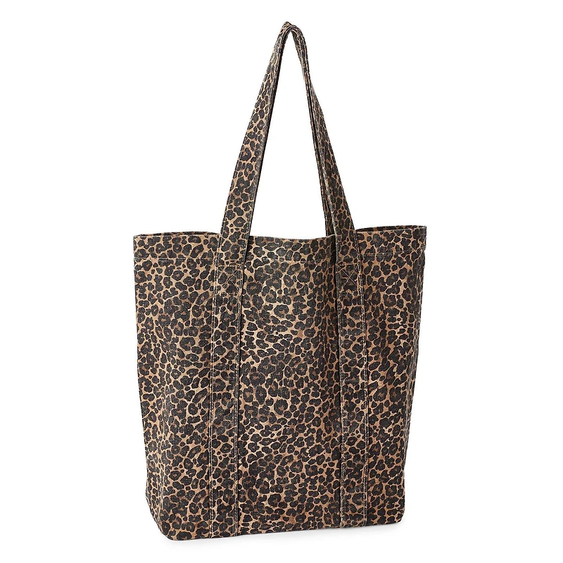 Sac fourre-tout en toile Time and Tru pour femmes Taille unique