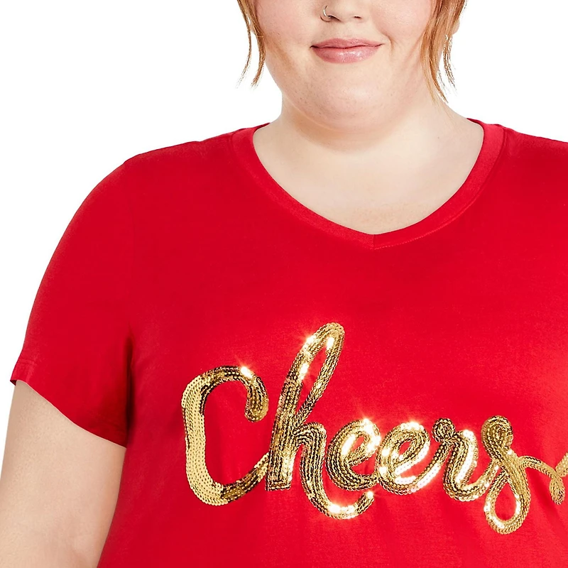 T-shirt de Noël George Plus pour femmes