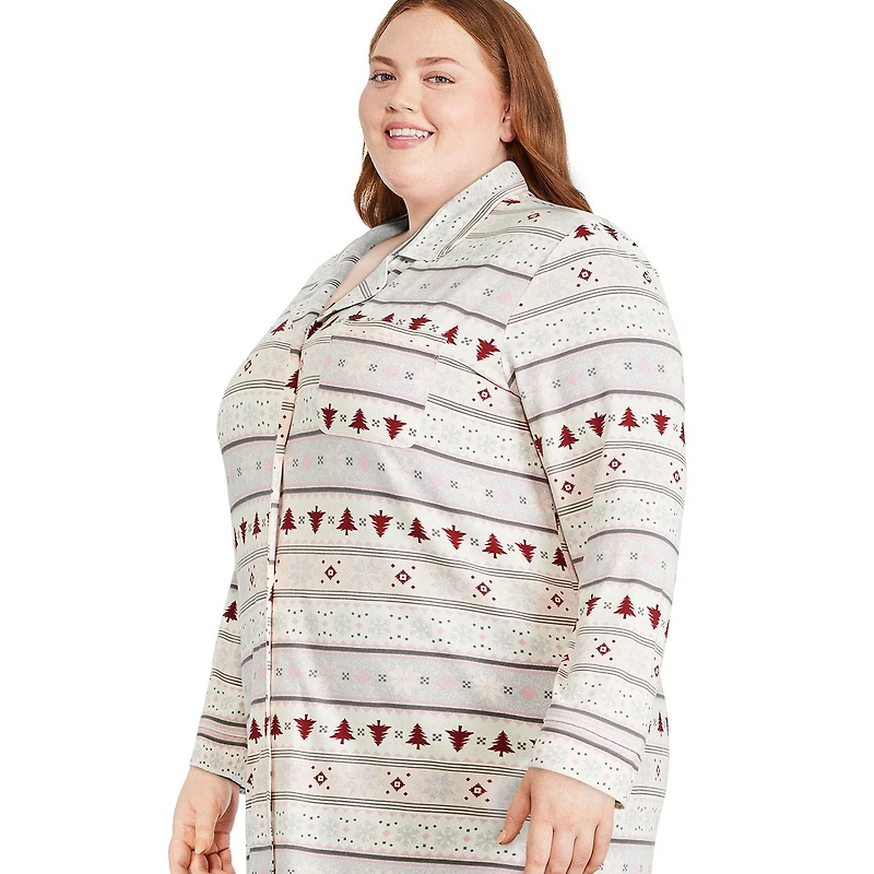George Plus Women's Notch Collar Nightshirt