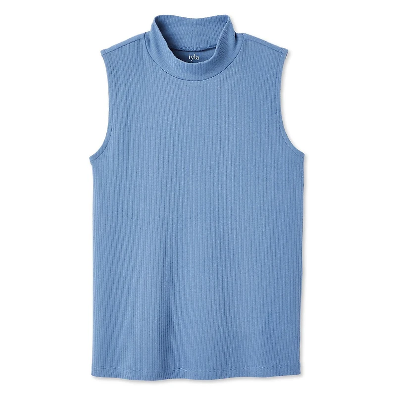 Iyla Women's Mock Neckline Rib Top
