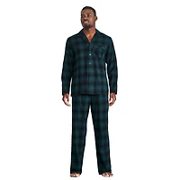 George Men's Notch Collar Pajama 2-Piece Set