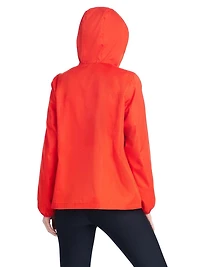 Détails Coupe-vent pour femmes avec doublure rayée à l'intérieur de la capuche et de l'empiècement