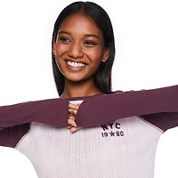 No Boundaries Women's Pointelle Sleep Tee