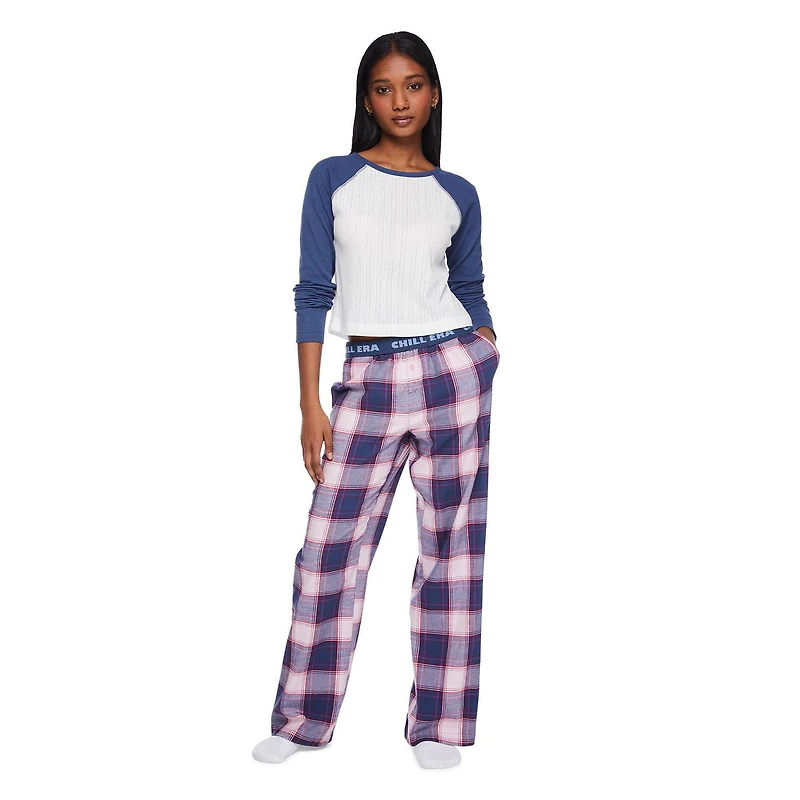 No Boundaries Women's Pointelle Sleep Tee
