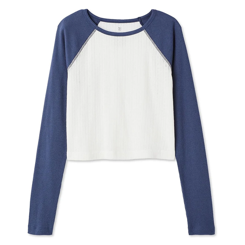 No Boundaries Women's Pointelle Sleep Tee