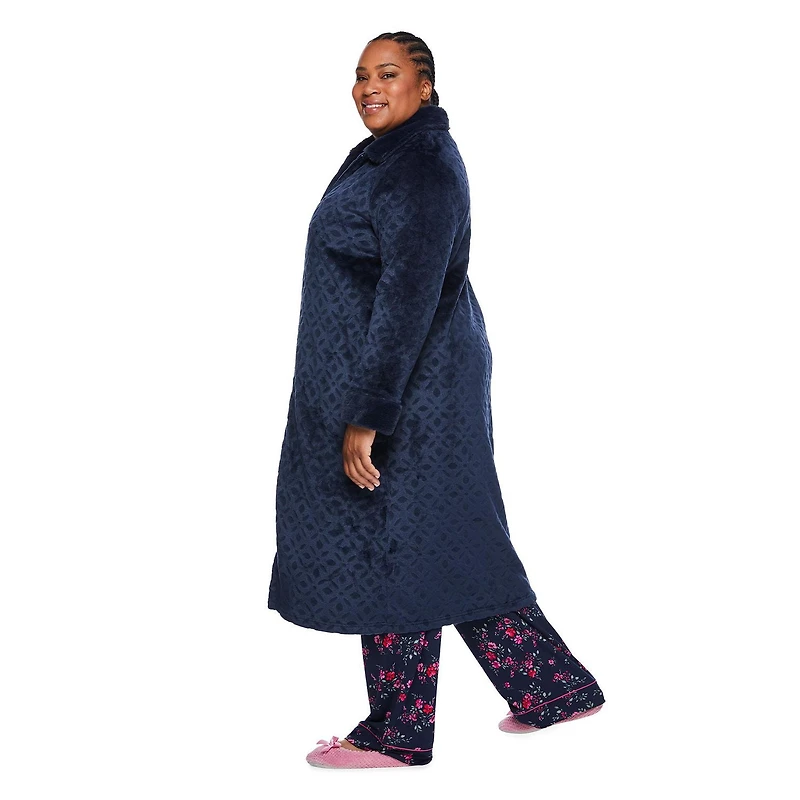 Robe de chambre zippée sur le devant Iyla Plus pour femmes