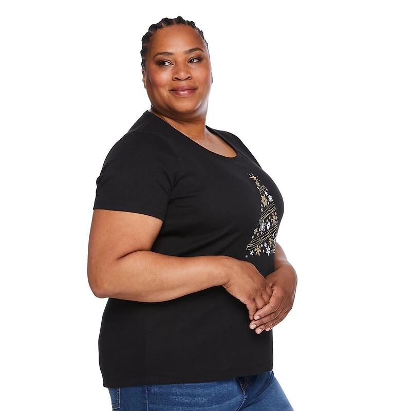 Iyla Women's Plus Crew Neckline Tee