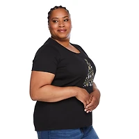 Iyla Women's Plus Crew Neckline Tee