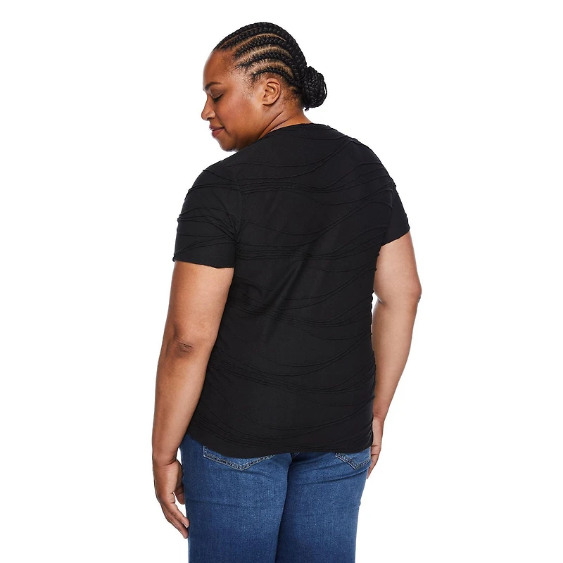Iyla Women's Plus Ripple Tee, Sizes 1X-4X