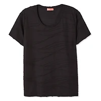 T-shirt à motif ondulé Iyla Plus pour femmes Tailles 1X-4X