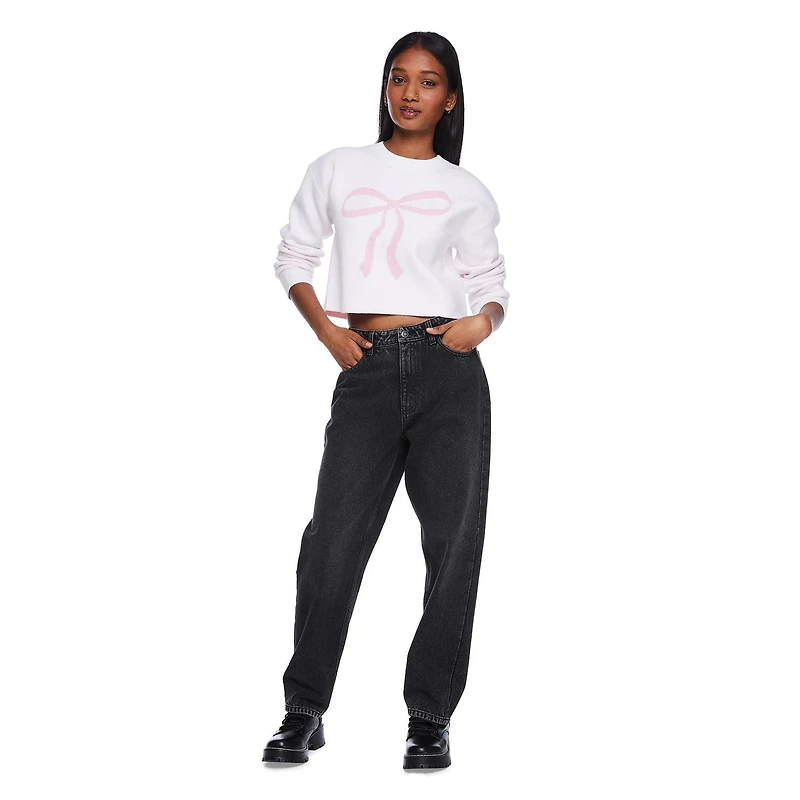 No Boundaries Women's Cropped Sweater, Sizes XS-XXL