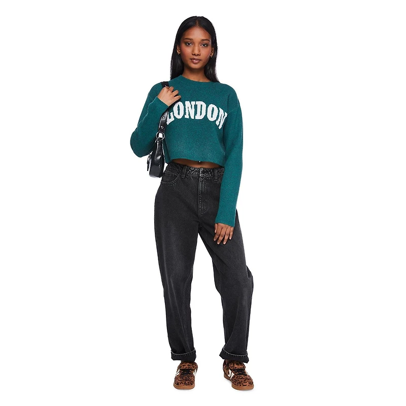 No Boundaries Women's Cropped Sweater, Sizes XS-XXL