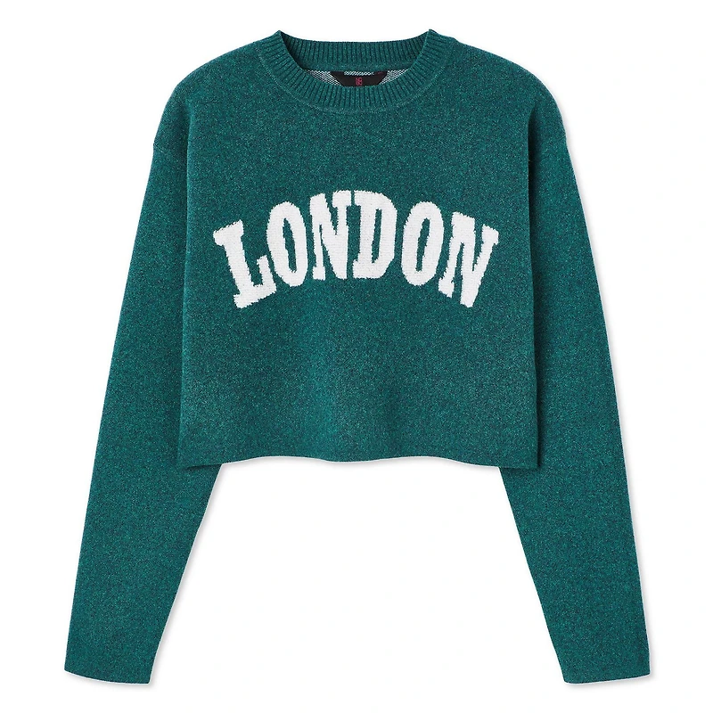 No Boundaries Women's Cropped Sweater, Sizes XS-XXL