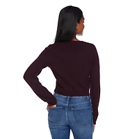 Cardigan noué à l'avant No Boundaries pour femmes Tailles TP–TTG