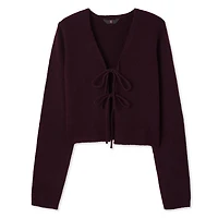 No Boundaries Women's Tie Front Cardigan, Sizes XS-XXL