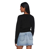 Cardigan noué à l'avant No Boundaries pour femmes Tailles TP–TTG