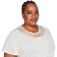 Iyla Women's Plus Crochet Top