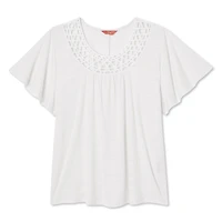 Iyla Women's Plus Crochet Top