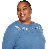 Chemise de nuit col Henley Iyla pour femmes plus