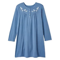 Chemise de nuit col Henley Iyla pour femmes plus