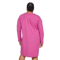 Chemise de nuit col Henley Iyla pour femmes plus