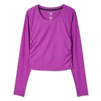 Athletic Works Women's Ruched Crop Tee