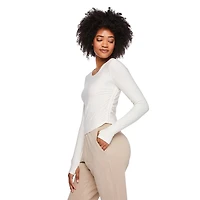 T-shirt écourté ruché Athletic Works pour femmes Tailles TP–TTG