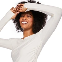 T-shirt écourté ruché Athletic Works pour femmes Tailles TP–TTG