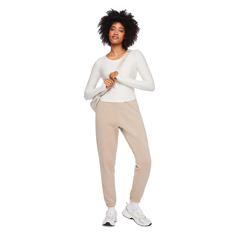 T-shirt écourté ruché Athletic Works pour femmes Tailles TP–TTG