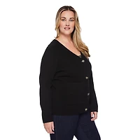 George Women's Plus Long Sleeve Cardigan