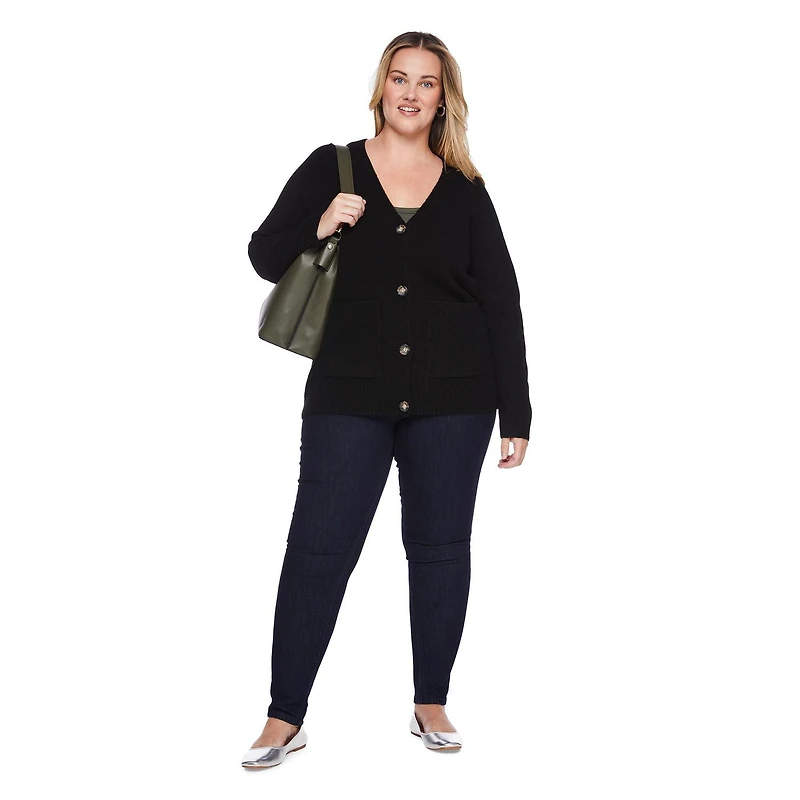 George Women's Plus Long Sleeve Cardigan