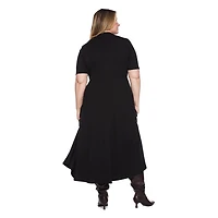 George Women's Plus Short Sleeve Rib Maxi Dress