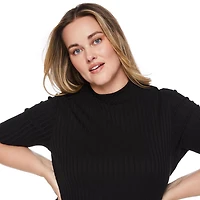 George Women's Plus Short Sleeve Rib Maxi Dress