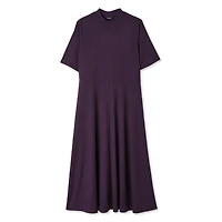 Robe longue à manches courtes et en tricot côtelé George Plus pour femmes Tailles 1X-4X