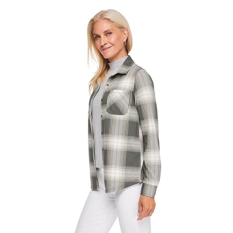 Iyla Women's Hacci Plaid Shirt