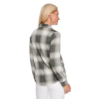 Chemise à carreaux en tricot hacci Iyla pour femmes