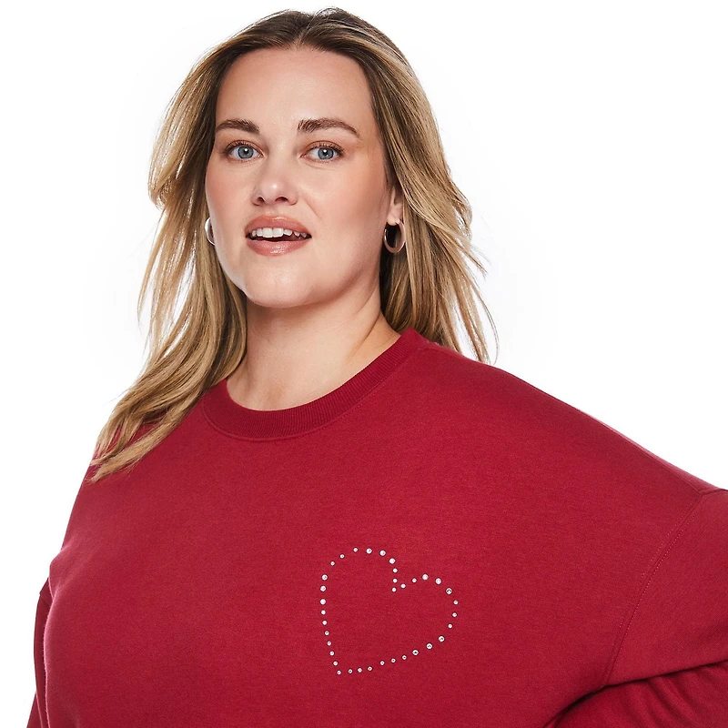 Chandail à encolure ras du cou George Plus pour femmes Tailles 1X-4X