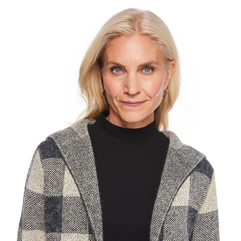 Manteau-cardigan à capuchon Iyla pour femmes Tailles P-TTG