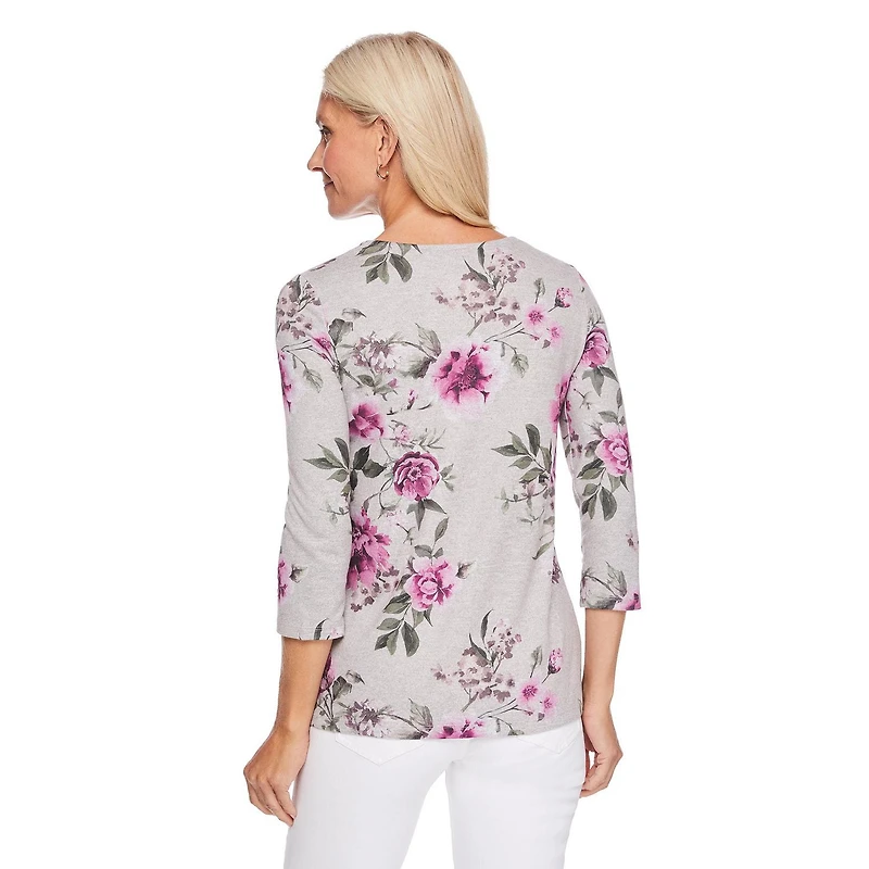 Iyla Women's 3/4 Sleeve Hacci Top