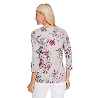 Iyla Women's 3/4 Sleeve Hacci Top