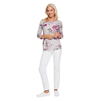 Iyla Women's 3/4 Sleeve Hacci Top