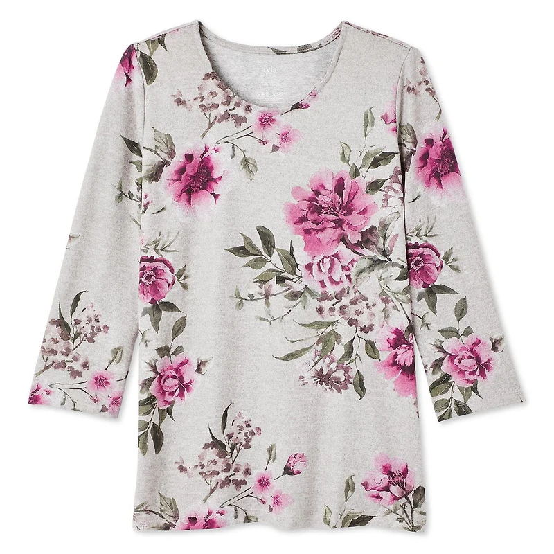 Iyla Women's 3/4 Sleeve Hacci Top