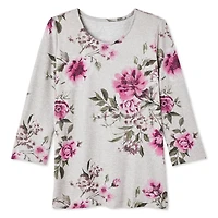 Iyla Women's 3/4 Sleeve Hacci Top