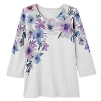 Haut en hacci à manches ¾ Iyla pour femmes Tailles P-TTG