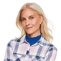 Chemise à carreaux en tricot hacci Iyla pour femmes Tailles P-TTG