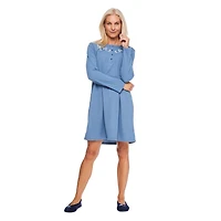 Chemise de nuit à col henley Iyla pour femmes