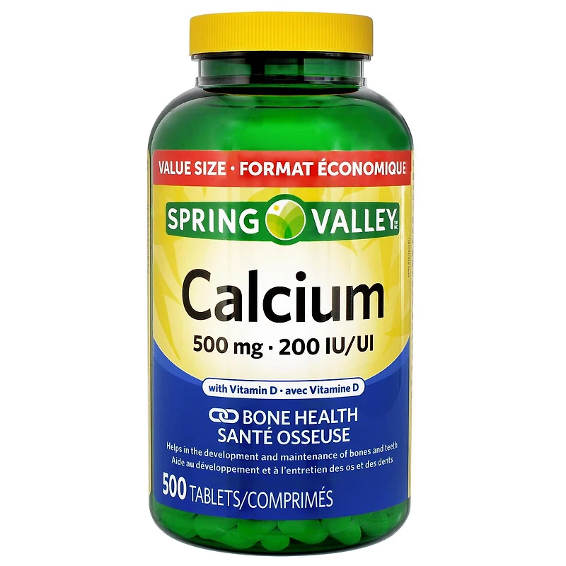 Spring Valley Calcium 500 mg 200 UI