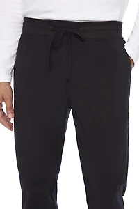 Jeaniologie ™ Pantalon de jogging avec taille et poignets côtelés pour hommes noir